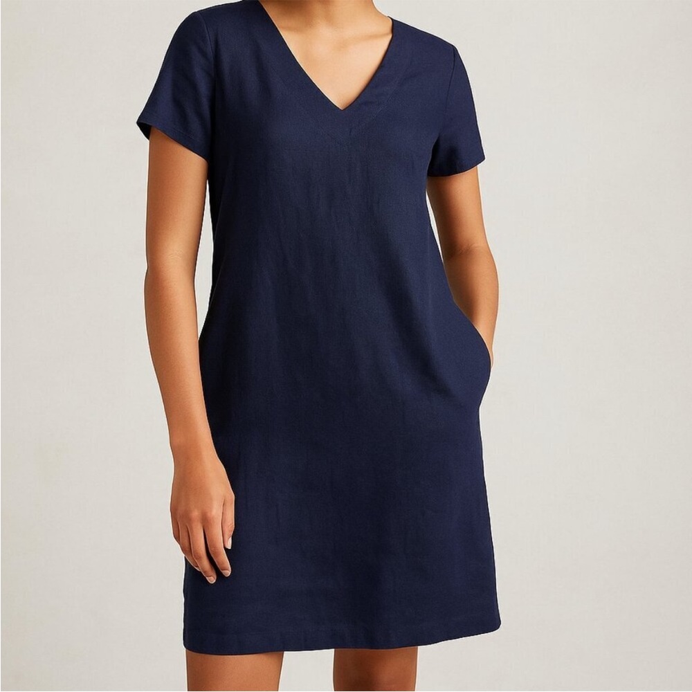 J.JILL Love Linen V-Neck Sheath Dress